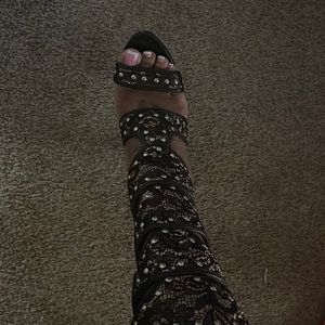 Black stiletto heels